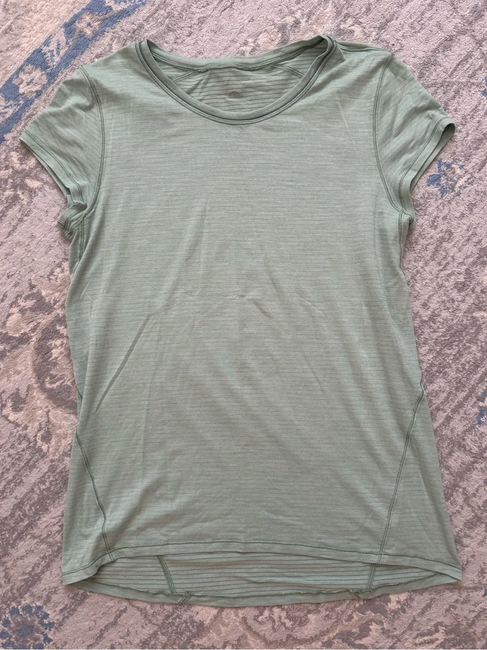 Lululemon Another Mile Short Sleeve Heathered Opal Green